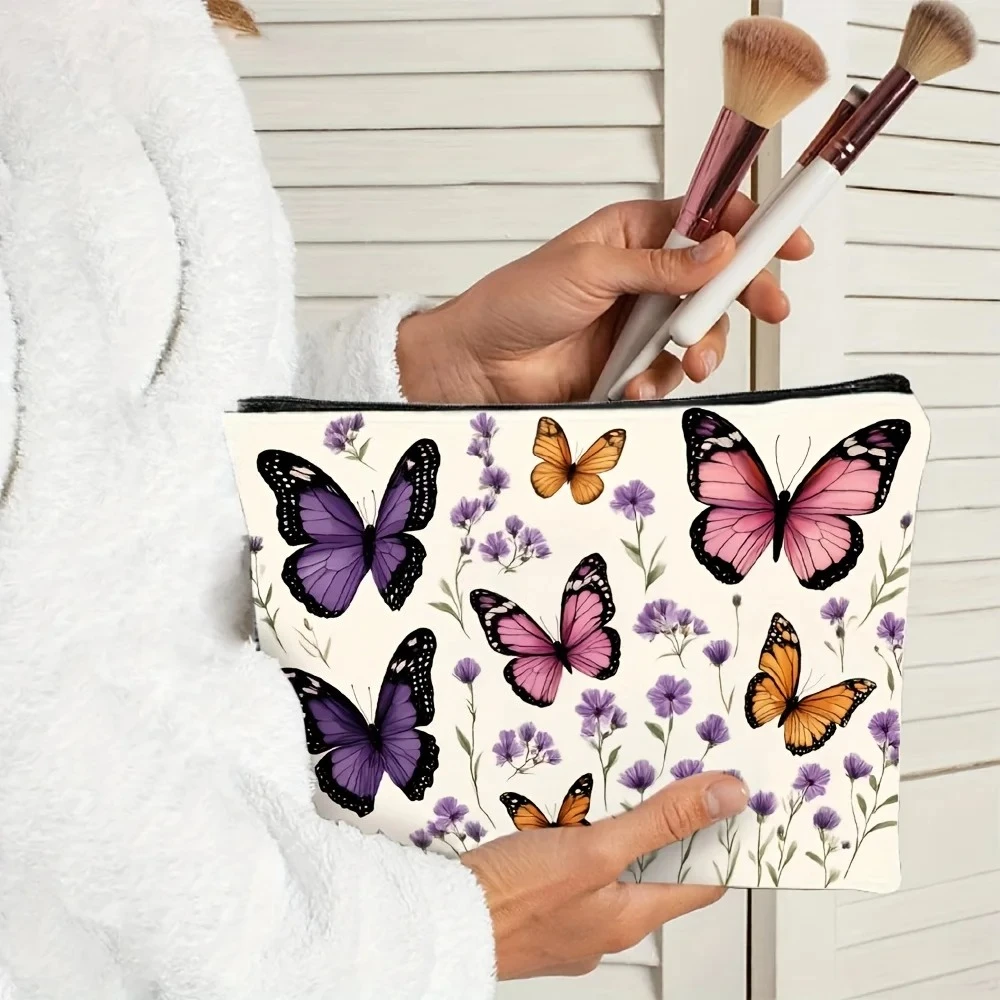 

Изысканная косметичка с принтом бабочки — многофункциональная сумка на молнии, сумка для хранения ювелирных изделий, идеальная дорожная молния, небольшое хранилище