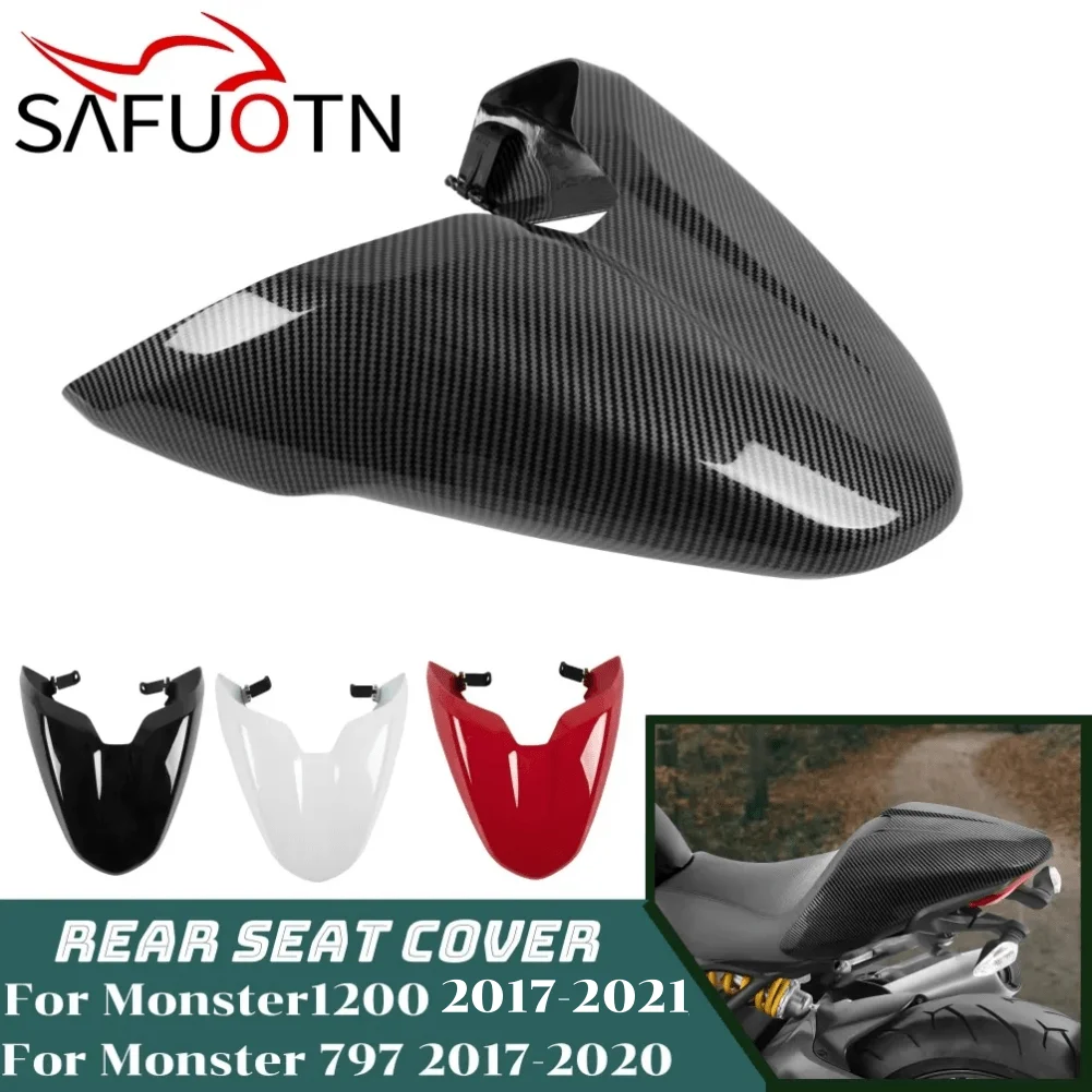 

For Ducati Monster 821 797 1200 S 2018-2020 Rear Passenger Pillion Seat Cover Motorcycle Hard Seat Cowl Hump Fairing Accessories