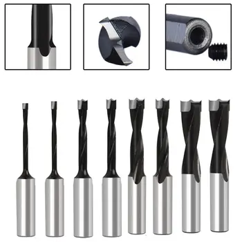 1pc Wood Router Bit Carbide Row Drill Head Multifunctional 3/4/4.5/5/5.5/6/6.5/7/7.5/8 Reversible Gang Drill Drilling Tools