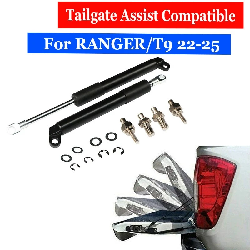 Truck Tailgate Assist Shock Prop Rod Applicable for Ford Ranger T9 22-25 Slow Down Tailgate Strut Bar Shock Absorption Accessory