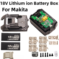 For Makita 18V Battery Box Bl1830 Battery Box Is Suitable for Makita 18V DIY 3.0Ah 6.0Ah 1860 1850 Shell Box with Bms Pcb Board Charging Protection Led Digital Bl1840