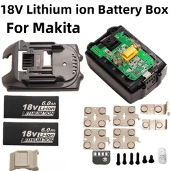 For Makita 18V Battery Box Bl1830 Battery Box Is Suitable for Makita 18V DIY 3.0Ah 6.0Ah 1860 1850 Shell Box with Bms Pcb Board Charging Protection Led Digital Bl1840