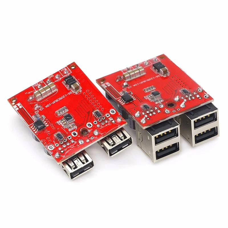 Carte de charge de véhicule DC-DC 8V-35V 5V 8A Alimentation électrique Dépressurisation Tech 2 4 ports USB Sortie chargeur mobile