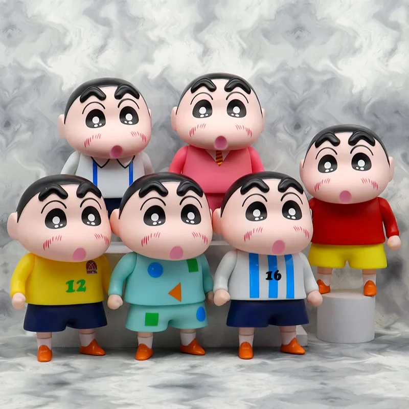 Crayon Shin-chan Action Figure Toys  Anime Shin Chan Cos Crossdressing Figuras 22cm Manga Kawaii Doll Collection Model Ornaments