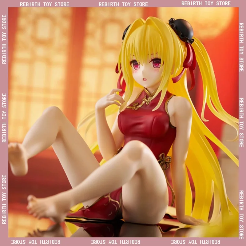 

13cm Genuine Taito Cute Darkness Konjiki No Yami Collectible PVC Action Figure with Cheongsam Style Ideal Birthday Gift for Fans