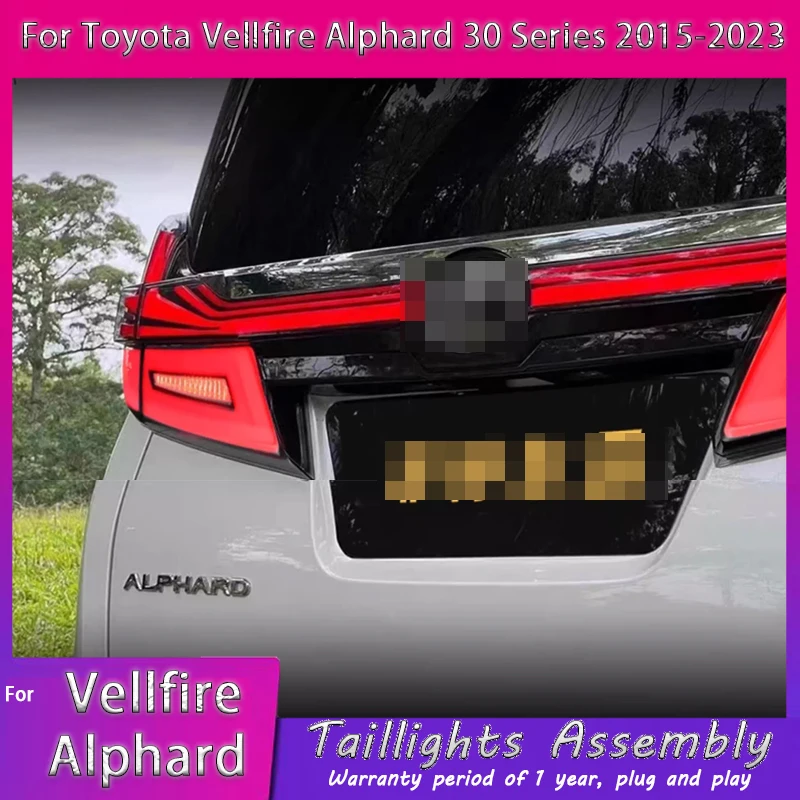 

Задние фонари для Toyota Alphard Vellfire 2015-2023: светодиодные, с динамическими указателями поворота и ДХО