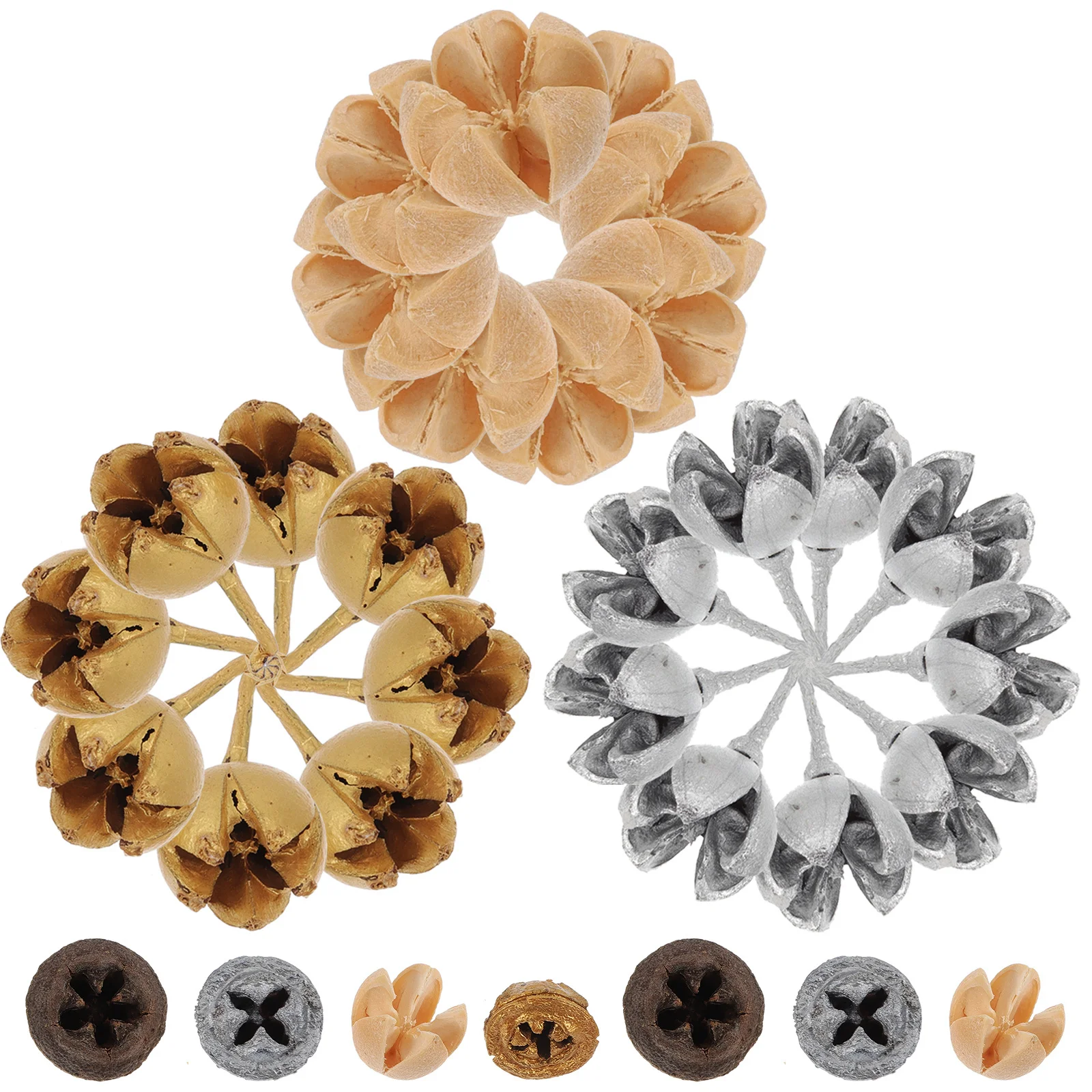 

35Pcs Reusable Dried Eucalyptus Fruits Christmas Wreath Decoration Xmas Tree Pendant DIY Crafts Hanging Ornaments Photography