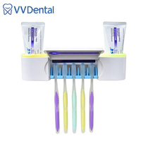 Toothbrush Holder Wall Mounted Solar UV Light Ultraviolet Toothbrush Sterilizer Automatic Toothpaste Holders Bathroom Accessory