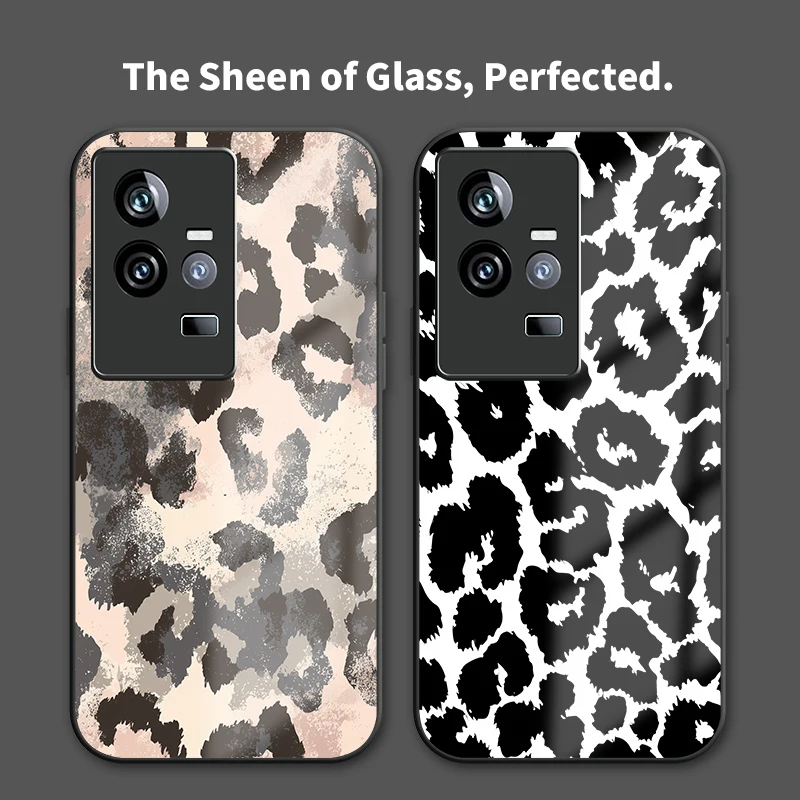 جراب هاتف لهاتف Vivo IQOO 11 11S Z10R Z7 Z7i Z3 Z10 Z6 Lite U5X U1X U3X Neo 855 غطاء خلفي فاخر بنمط الفهد مقاوم للصدمات