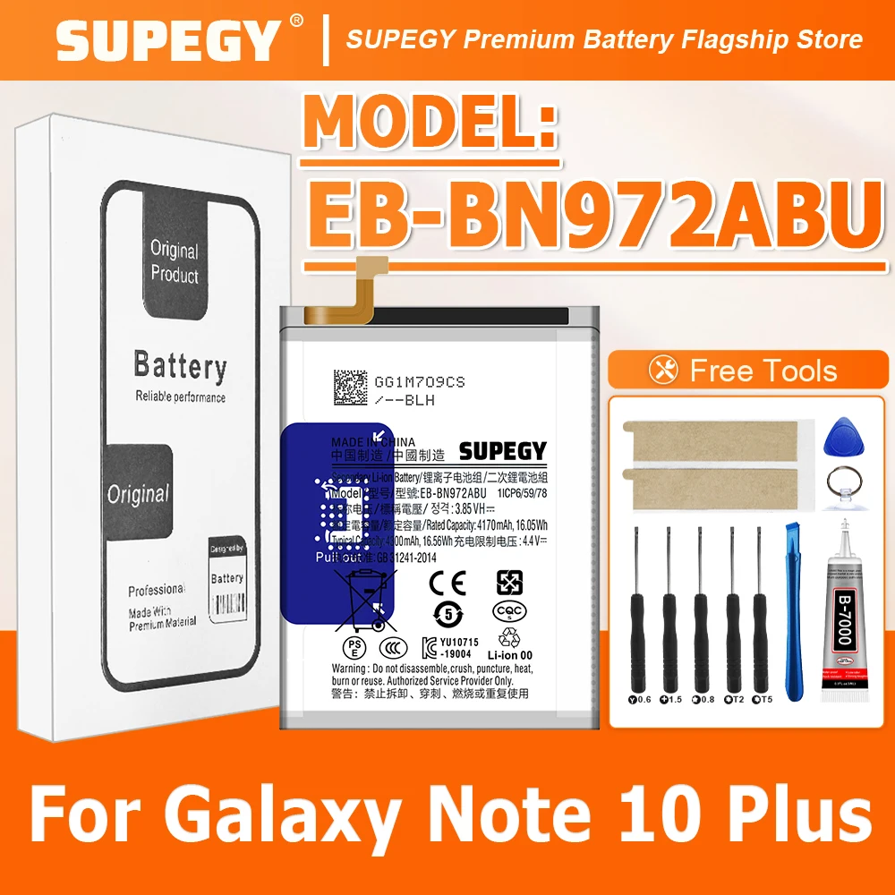 

100% новый высококачественный аккумулятор EB-BN972ABU для SAMSUNG Galaxy Note 10+/Note 10 Plus/SM-N975F/SM-N975U, сменный аккумулятор, батарея
