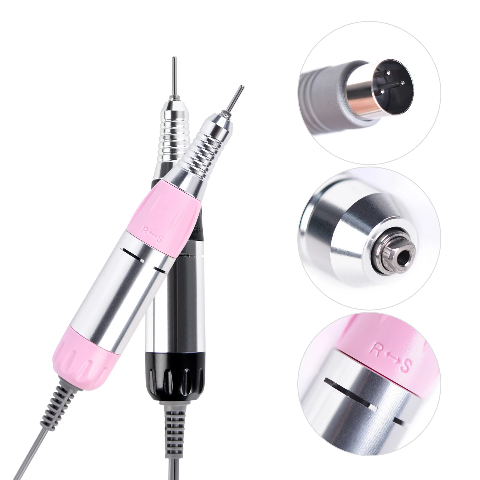 3Pins Professionele Elektrische Nagelboor Machine Handstuk Vijl Slijp Manicure Boor Accessoire Pedicure Vervangende Pen