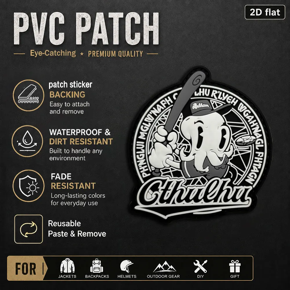 1Pc2Pc3Pc Optional Fun Circular Art Print Pvc Glow-In-The-Dark Arm Patch Badge Clothing Modification Versatile Decorative Accessory with Fleece Backing
