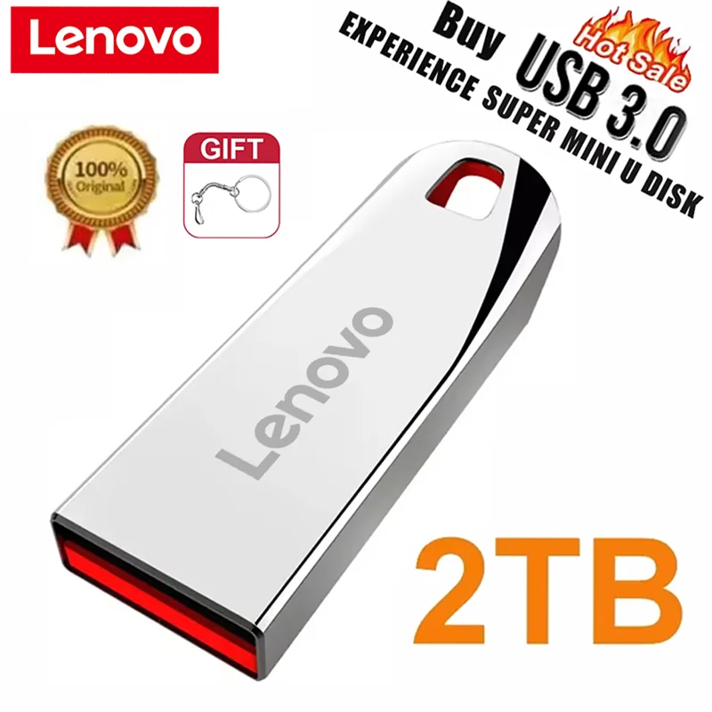 Original Lenovo USB Flash Drive 2TB Metal USB U Disk Flash Drives High Speed 1TB USB Memory for XiaoMi Sandisk Phone/Computer