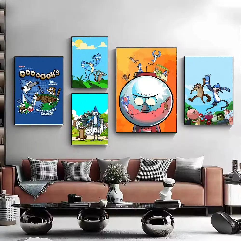 TV Series Regular Show Poster HD Wall Art Aesthetic Home Decor for Living Room Bedroom Café Office Stylish Gift