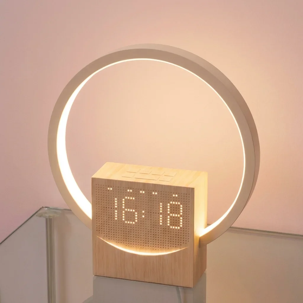 Wake Up Light Sunrise Alarm Clock Bluetooth Speaker White Noise Night Light Sleep Aid Lamp Desk Clock for Bedroom Home Office