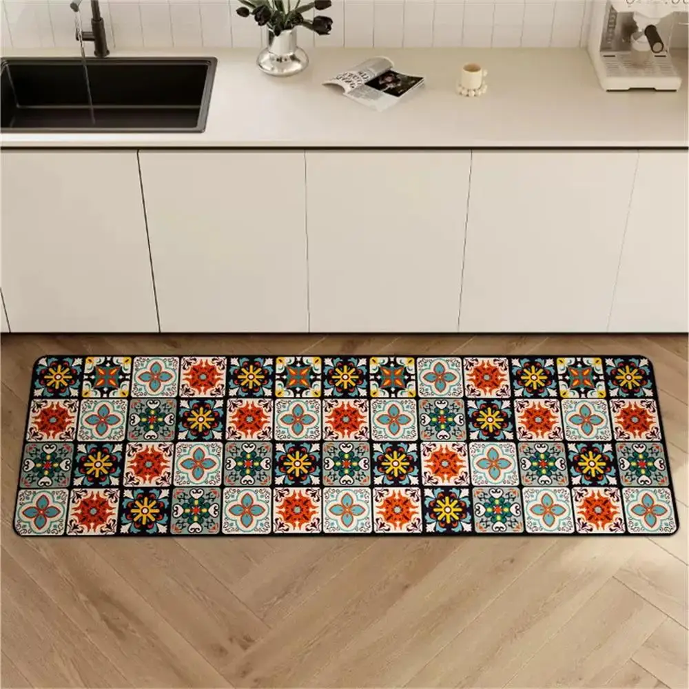 Kitchen Rug Durable Home Entrance Doormat High-end Kitchen Mats for Floor Waterproof House Hold Washable Non-slip Large Carpet