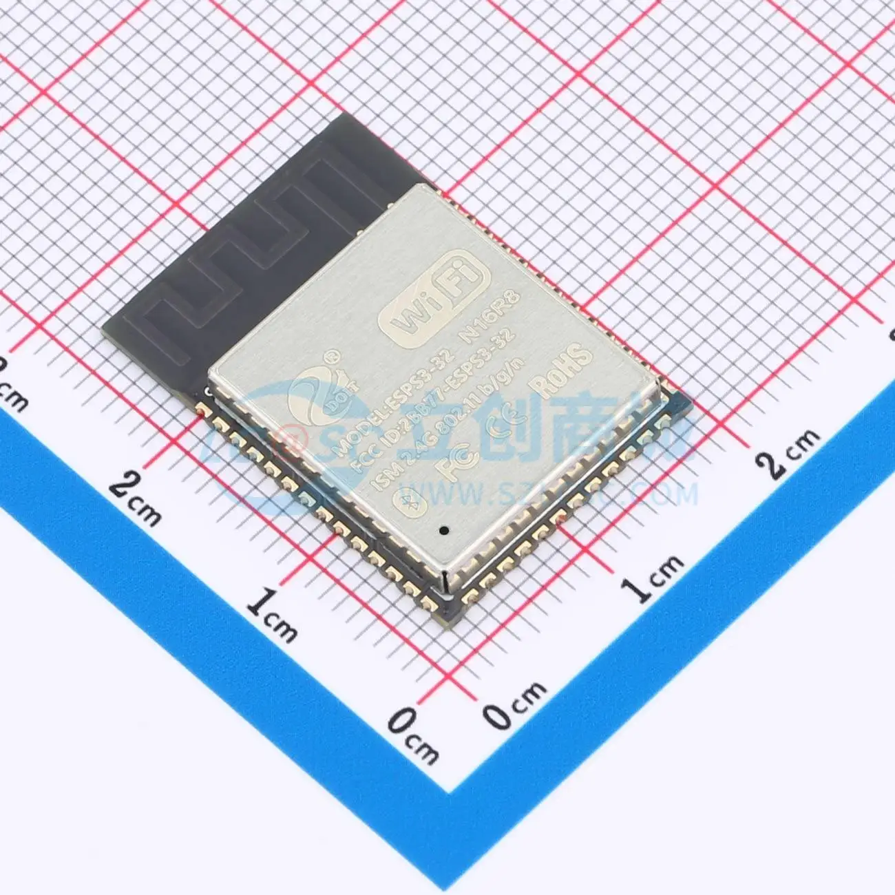 3pcs ESPS3-32-N16R8 SMD 25.5x18mm ESP32-S3 Bluetooth5.0 WiFi Wireless IoT Smart Home Module