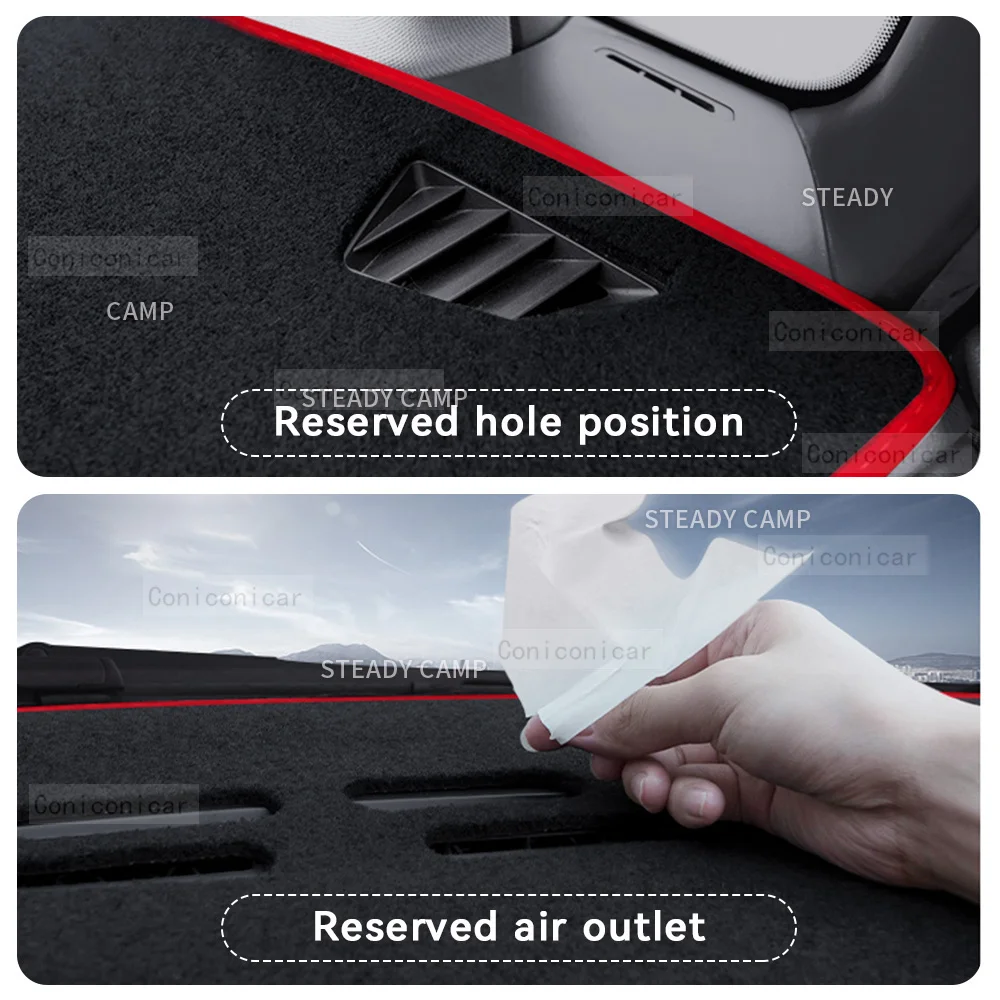 For CHERY JETOUR DASHING X-1 2023 2024 Car Dashboard Avoid Light Pad Instrument Platform Desk Cover Mats Carpets Anti-UV 6
