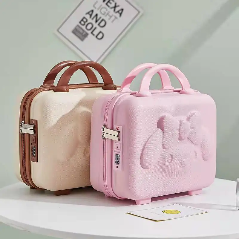 Sanrios Multifunctional 14/16 Inch Cosmetic Case Melody Cartoon Portable Large Capacity Can Be Hung Mini Trolley Suitcase