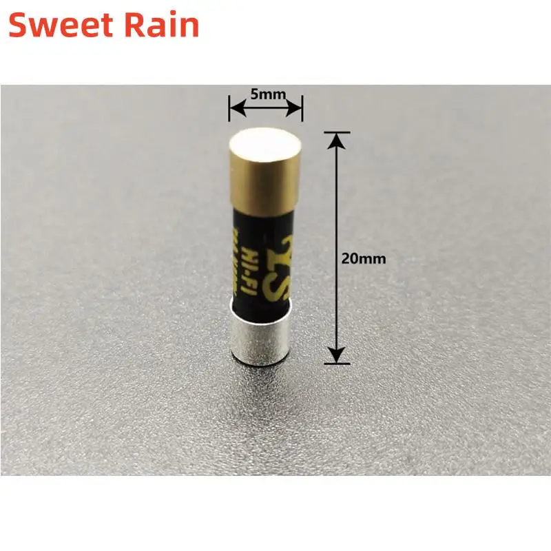 1pcs High-end HIFI Gold Silver Plated Nano Fuse CD Audio Amplifier Tube Amp Decoder Fuse Slow Blow Fuse 6x32mm 5x20mm