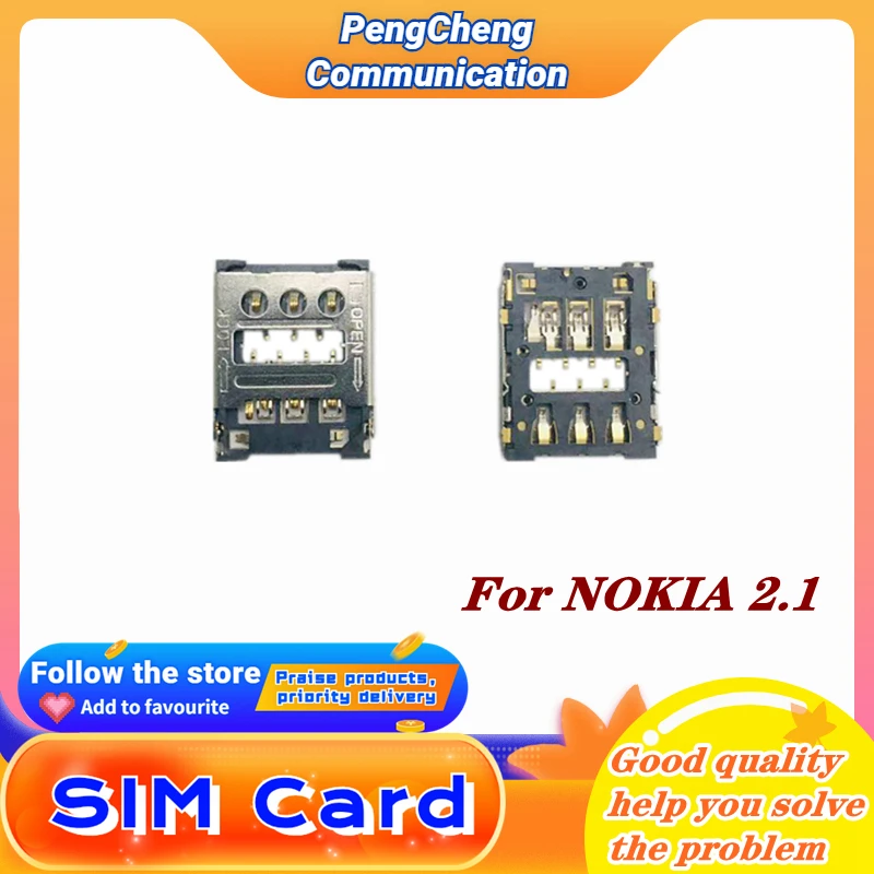 Nokia 2.1 micro nano sim flip 6pin, conector para smart watch infantil, suporte de bandeja e slot para cartão, 10 peças/original