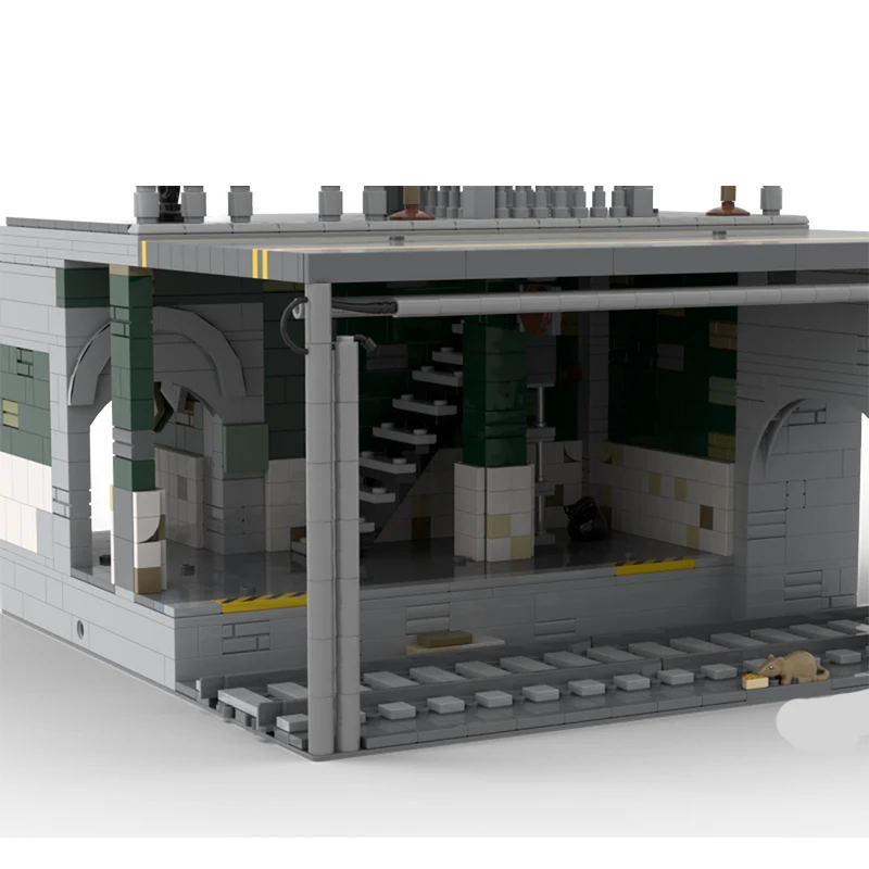 1594pcs MOC New York Subway Station Architecture Model DIY Cityscape Building Blocks Set Advanced Collection Gift for Adult Fans