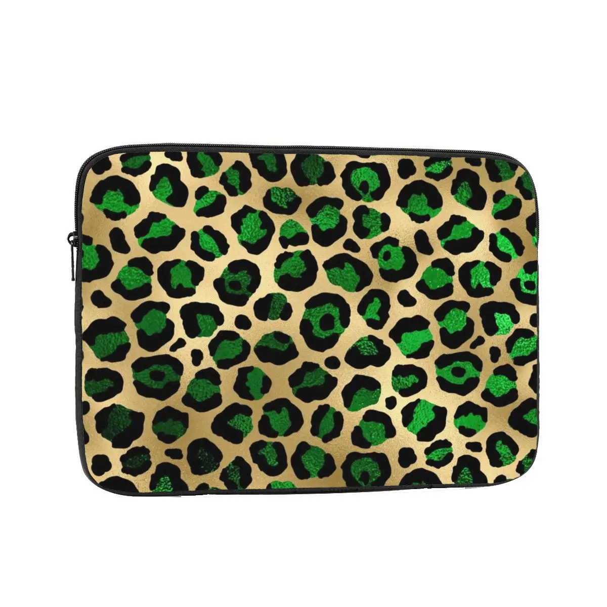 Emerald Green Leopard Print Notebook Laptop Bag Case Pouch 10 12 13 15 17 Inch For Macbook Air Pro Tablet Shockproof Case Bag