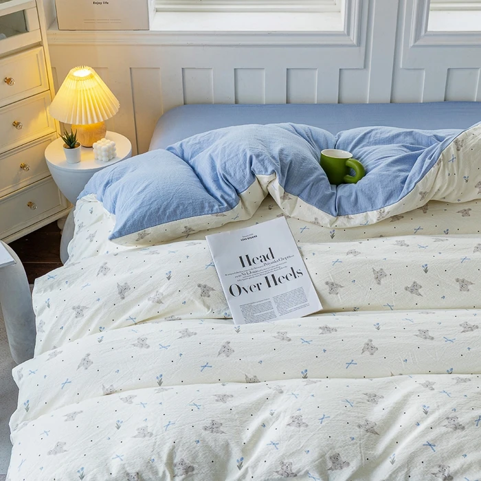 2025 New Class A Aerobic Single Quilt Cover  Super Soft Cloud-like Double-layer Gauze Crinkled Gauze Student Dormitory Duvet