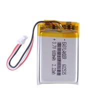 3.7V 600mAh 582535 602535 li Polymer  Battery For GPS MiVue 366 368 388  Mio 358P 658p papago HP F210 F300 F200 car DVR