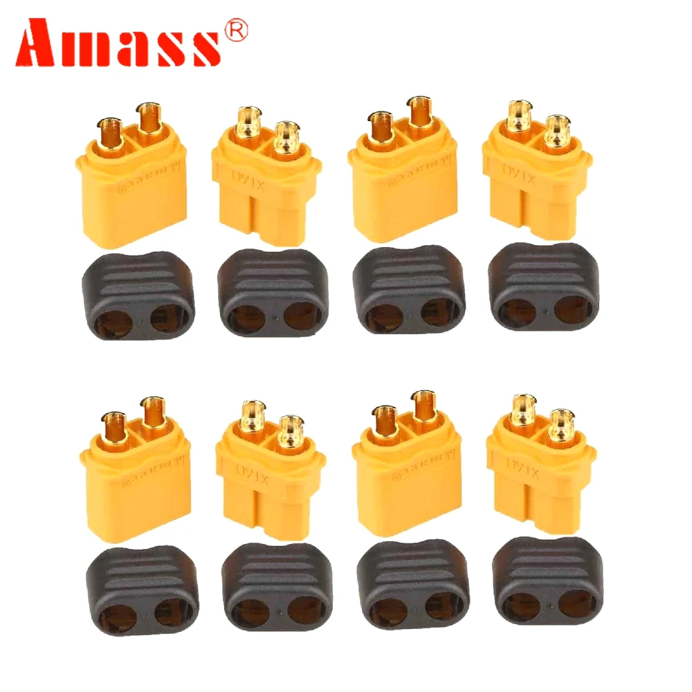 Amass XT60 + XT60H XT30U XT90H 플러그 커넥터, 외장 하우징 포함, 5 수 5 암 (5 쌍), 10 x