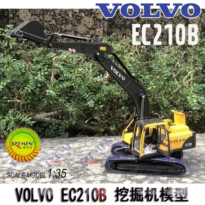 

EC210B Excavator Diecast Model 1:35 Scale Metal Tracks Boy Gift Collection, Toy Model, Scene Decoration Collection