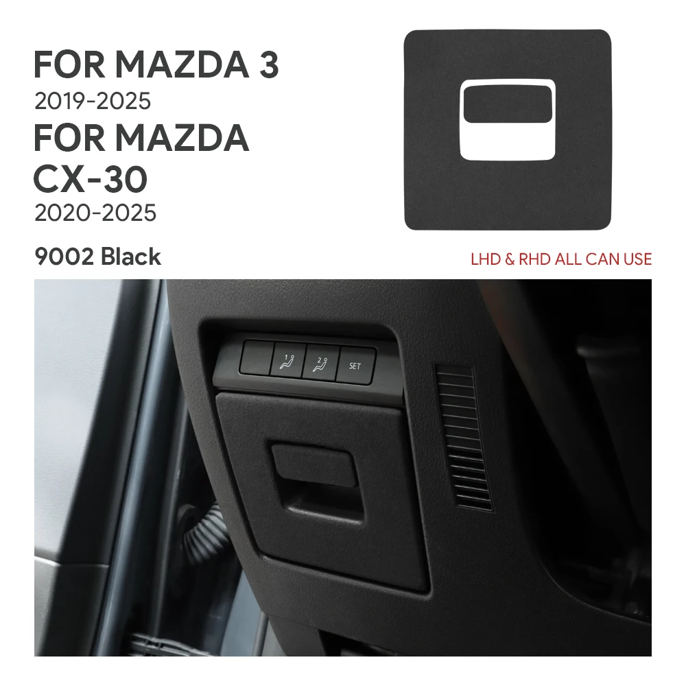 

For Mazda 3 BP Axela CX30 CX-30 2019 2020 2021 2022 2023 2024 2025 Top Suede Trim LHD RHD Sticker Car Driver's Storage Box Panel