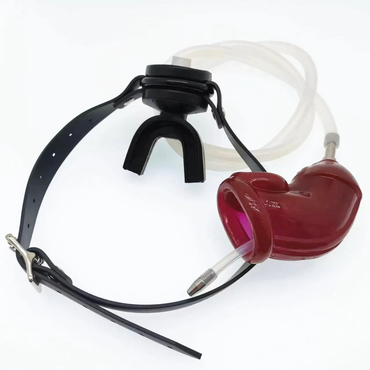 BDSM Have Catheter Penile sheath Flow Into the Mouth Plug Chastity device Cock Cage Sex Toys Men Adult