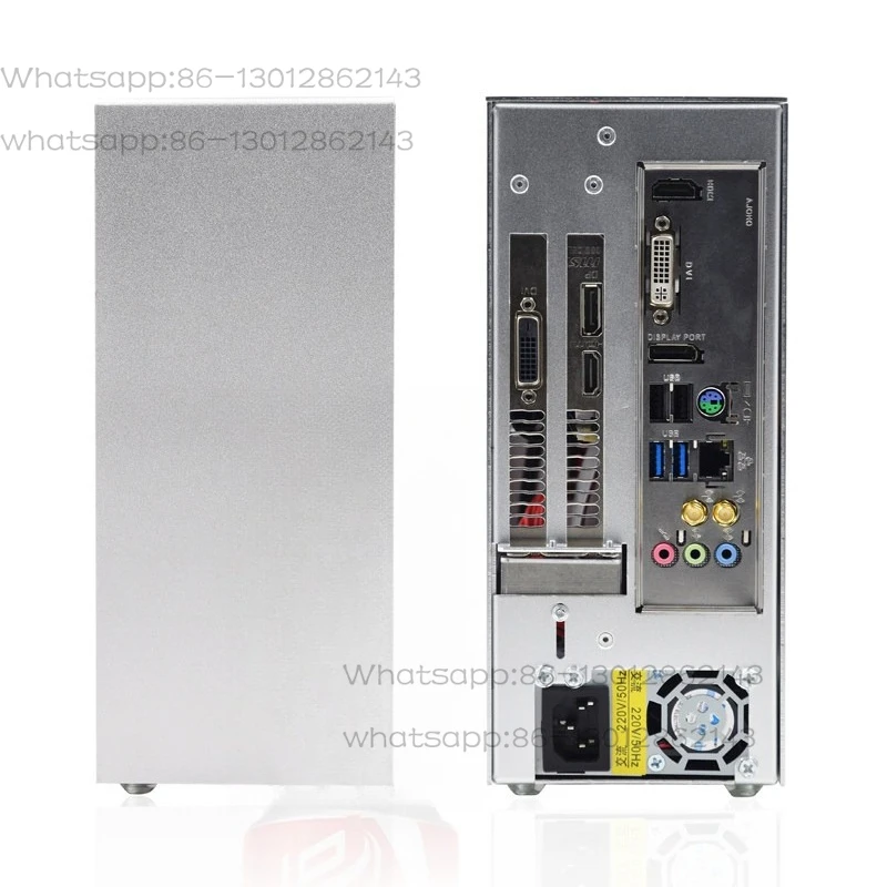 Mini chassis All aluminum A4 under small 1U power supply side transparent single display desktop portable desktop computer