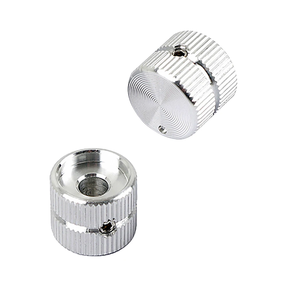 

2 pcs Metal Control Knobs for Electric Guitar Bass Parts Round Volume Tone Durable Alloy Special Cool Design WearResistant
