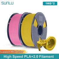 SUNLU 2KG High Speed PLA+2.0 3D Printer Filament 1KG 1.75mm High Flow Speedy 3D Filament Fits for FDM 3D Print &Fast Printer