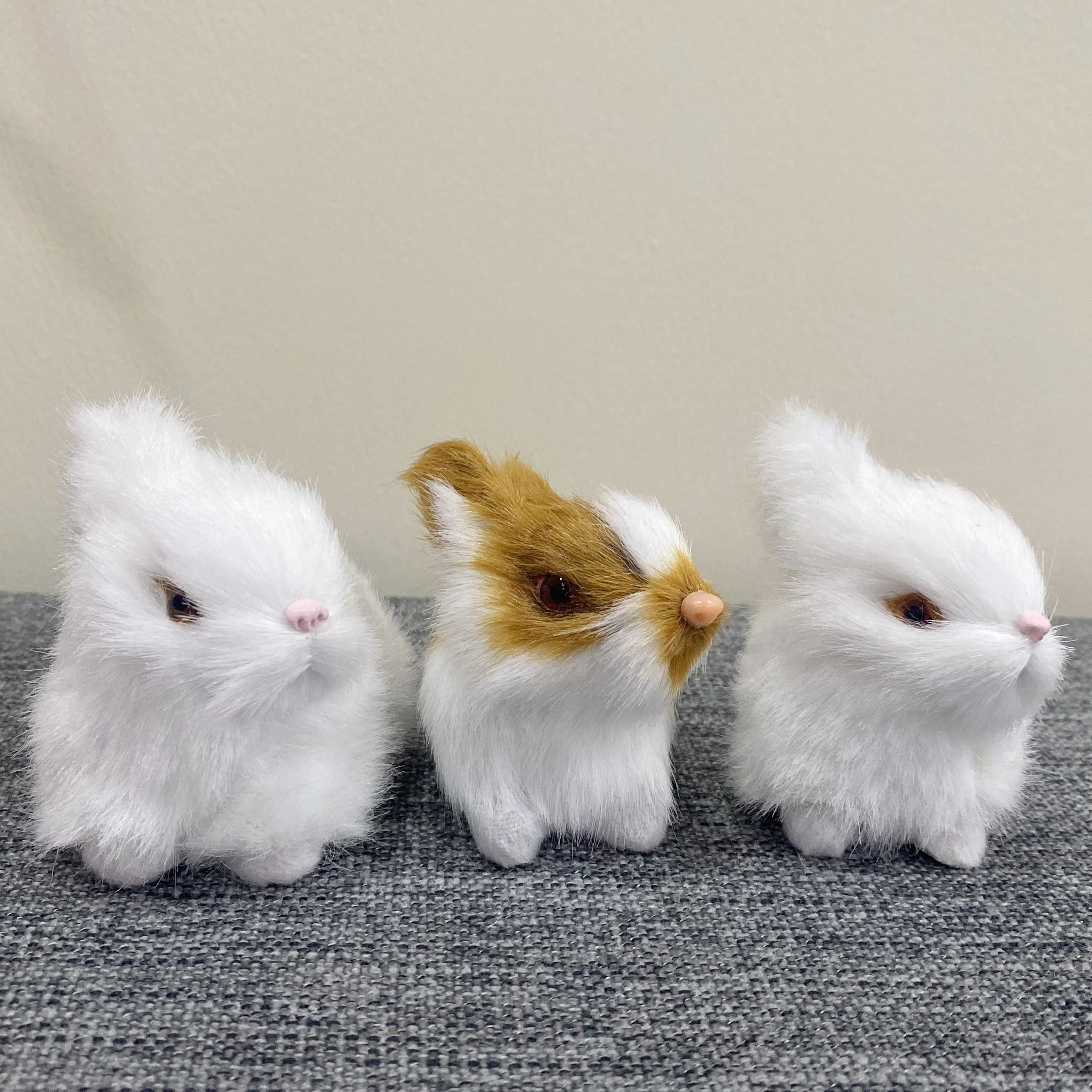 4pcs/1pc Easter Bunny Art Sculpture - Imitation Plush Desktop Ornament | Museum Collection Grade Adult Interior Decoration