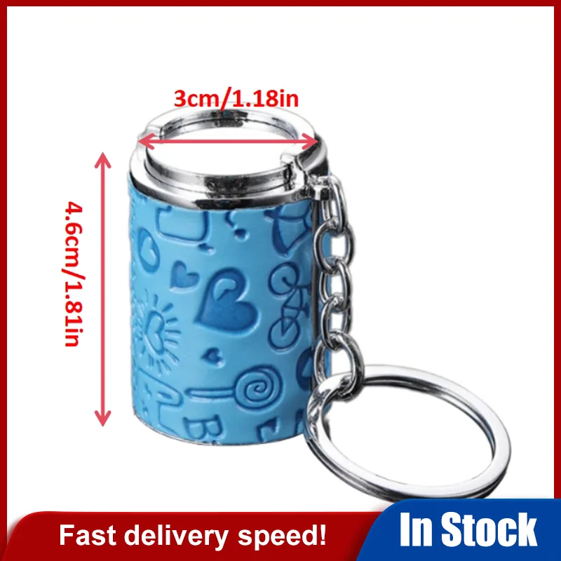 Metal Coin Tube Keychain Portable Fashionable Key Pendant Coin Bucket Coin Storage Keychain Coin Bank Coin Bank Novelty Keychain