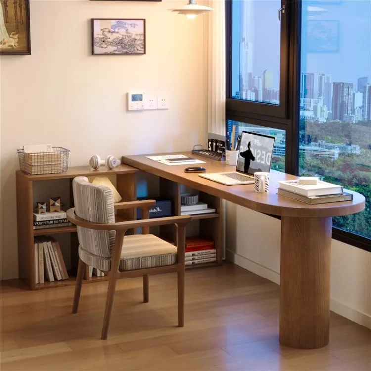 

Wall mounted bedroom with cabinets, solid wood corner table, student study desk, home corner, L-shaped computer desk