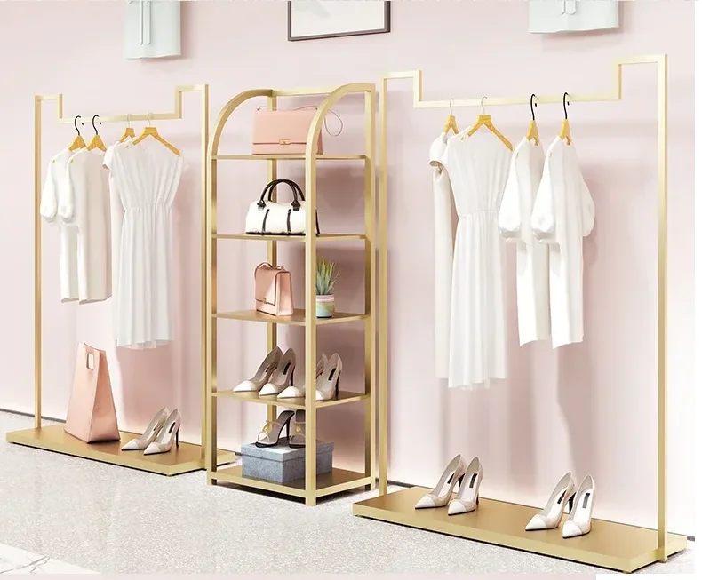 Floor-standing display rack of clothing store Nordic clothing rack