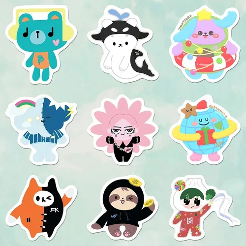 Imagen 2 del producto 78 unid/set GMM Idol Doll versión Q pegatinas fotográficas Earthmix Firstkhaotung Jimmysea Pondphuwin Jossgawin materiales de cuenta de mano