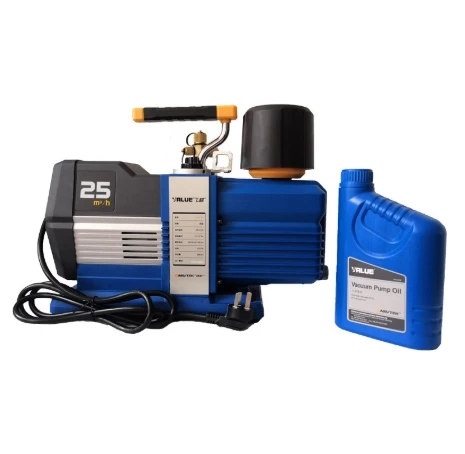 VALUE VRP-15D مضخة تفريغ تكييف الهواء 15CFM 15 ميكرون مضخة تفريغ مضادة للامتصاص للتبريد 2 مراحل