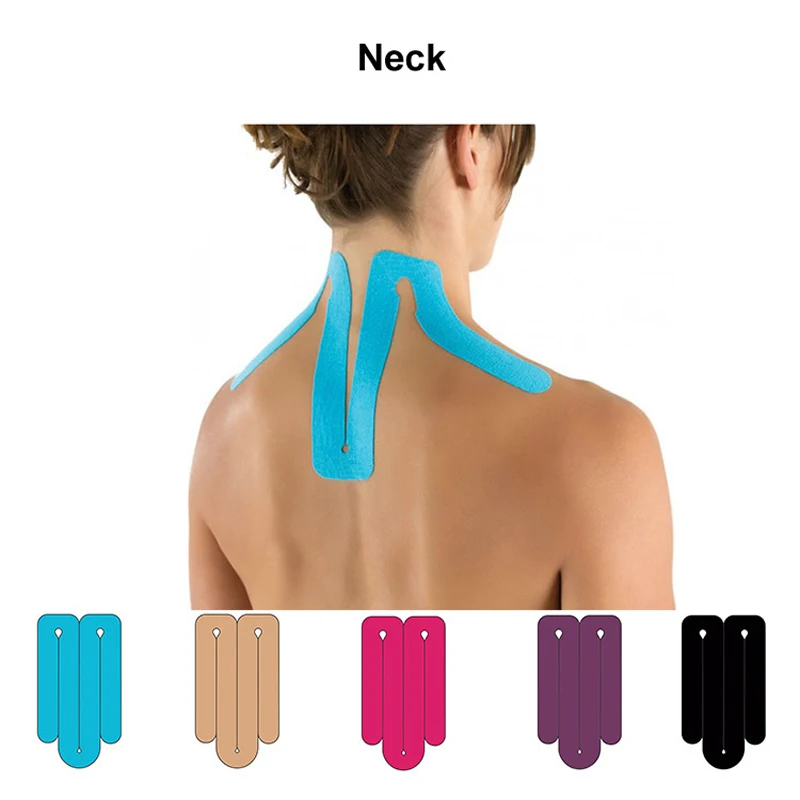 Cinta de kinesiología atlética precortada, cinta deportiva especial para rodilla, cintura, espalda, cuello, recuperación muscular, alivio del dolor,