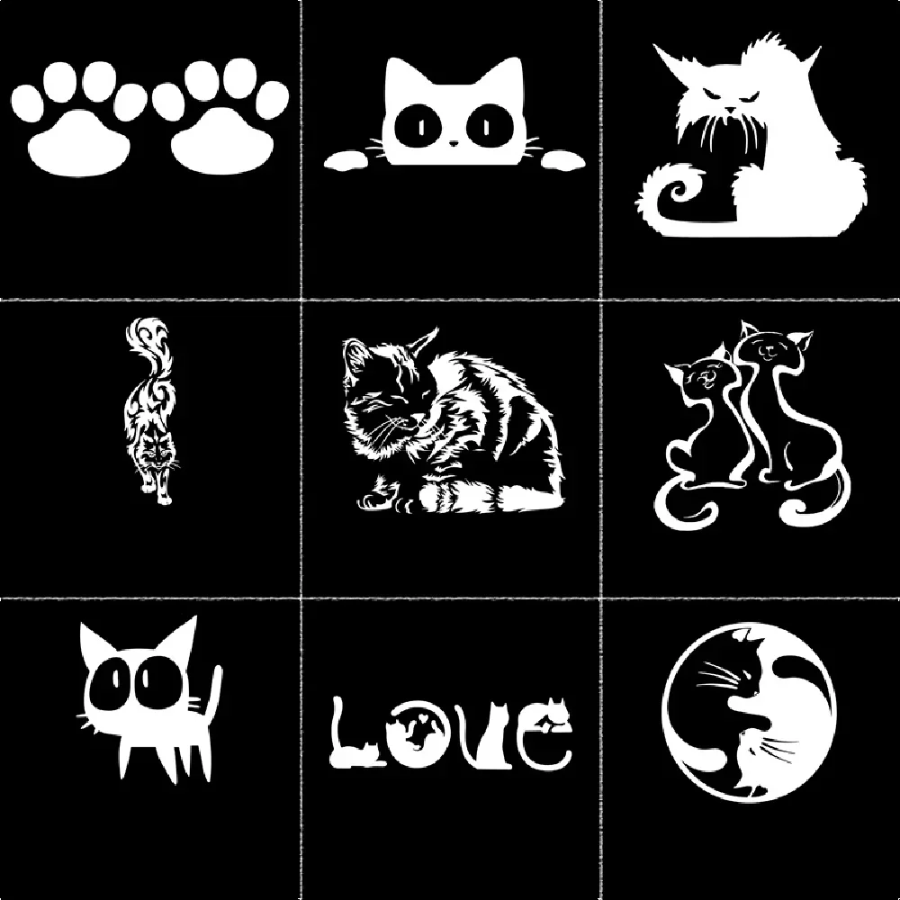 Car Stickers Funny and Cute Pet Cat Vinyl Stickers Car Bumper Rear Window Body Decoration Decals Waterproof Sunscreen