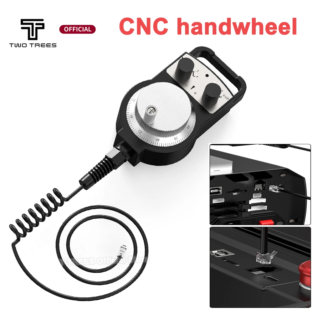 

CNC Handwheel Pulse Generator Dual Mode Speed Regulation for TTC450 PRO/TTC540 Ultra/TTC-H40/TTC-H80 Router All metal Handwheel
