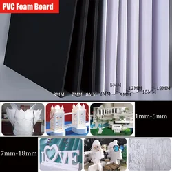 Thickness 1/2/3/5/7/9/12/15/18mm Black/White PVC Hard Sheet Foam Board Handmade DIY Model Building Making Material Accessory