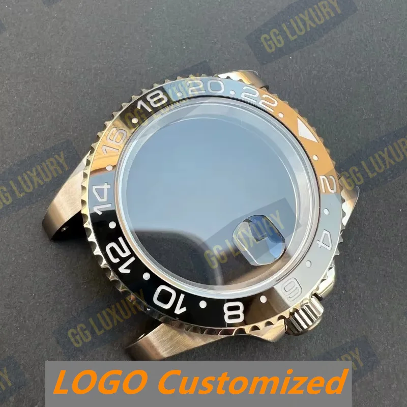 GG-Luxury VS/Arf Factory Watch مجموعة حافظة لحركة ETA 3285 GMT حافظة من الفولاذ المقاوم للصدأ أيدي الياقوت الأزرق المضيء
