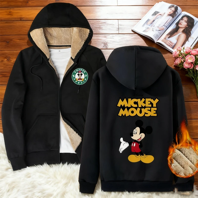 Толстовки с Микки Маусом Диснея, пальто, аниме, Минни, берберский флисовый свитер, милая спортивная одежда с капюшоном, пальто, кардиган, теплая куртка, подарок Толстовки с Микки Маусом Диснея, пальто, аниме, Минни, берберский флисовый свитер, милая спортивная одежда с капюшоном, пальто, кардиган, теплая куртка, подарок