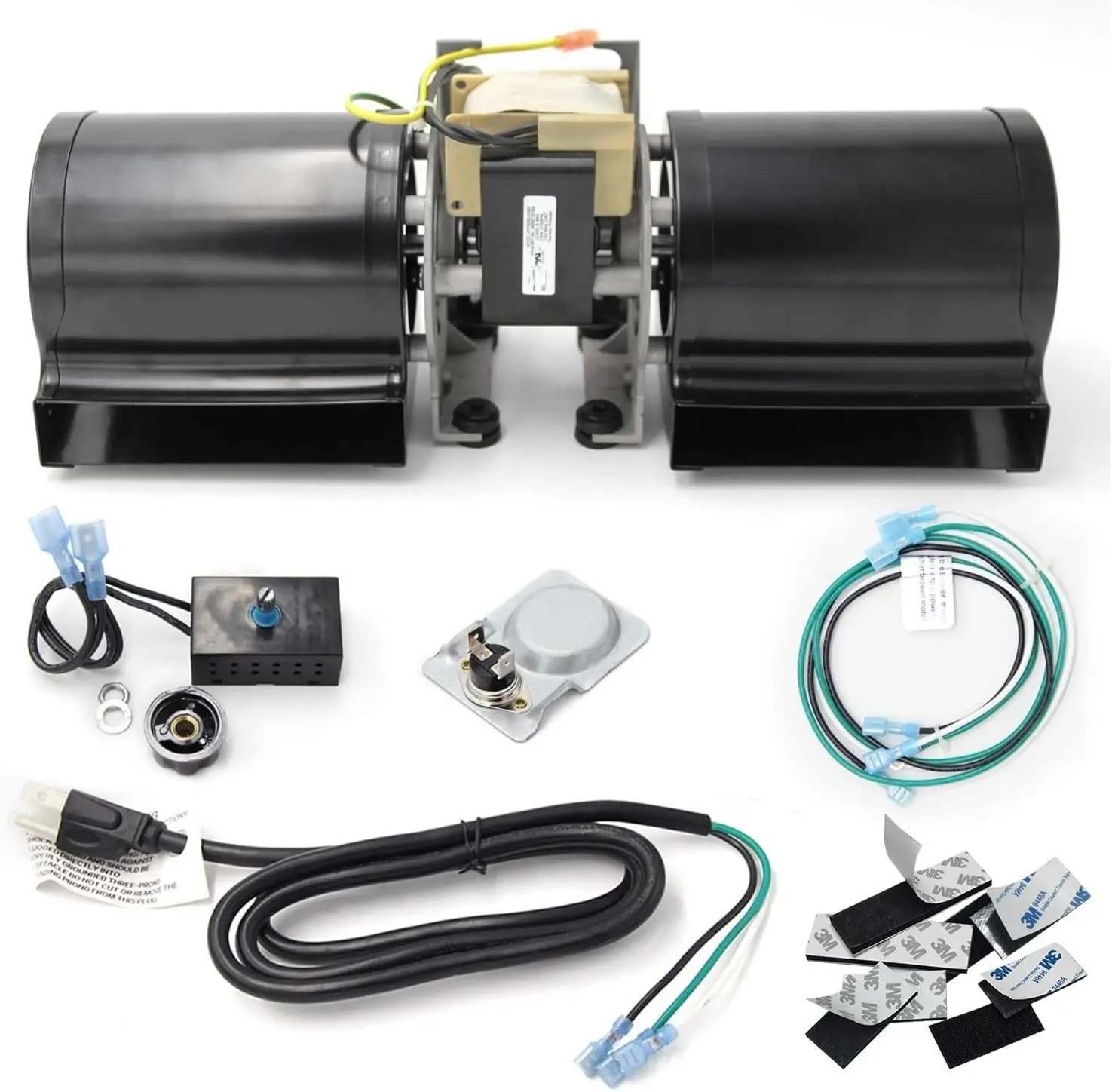 

Universal Fireplace Blower Fan Kit with Adjustable Wind Direction, Quiet Operation & Easy Installation