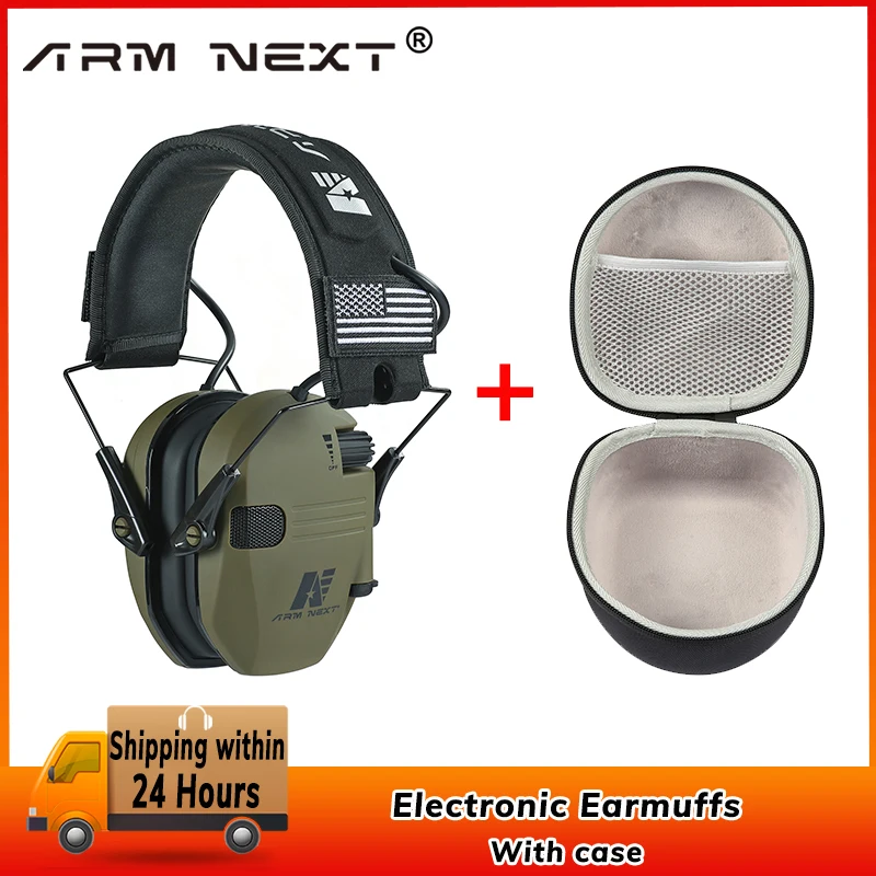 NEW Tactical Electronic Shooting Earmuff Anti-noise Headphone Sound Amplification Hearing Protection Headset Foldable with Case